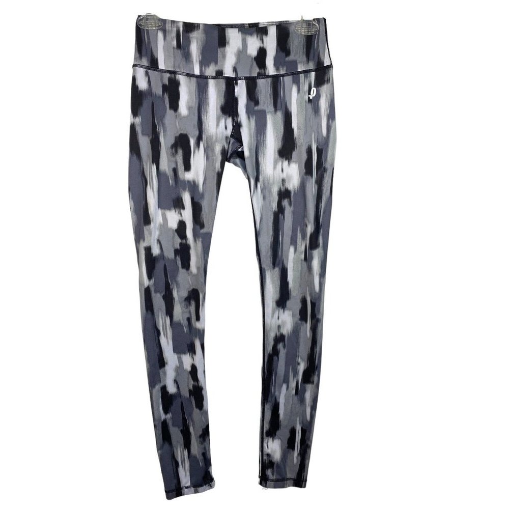 PENN Womens XS Tight Ankle Fit Dr-Motion‎ Leggings Black Marble Classic Med Rise